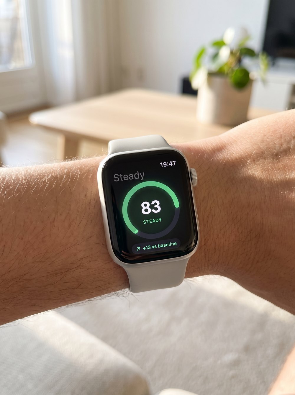 The Steady balance score shown on an Apple Watch